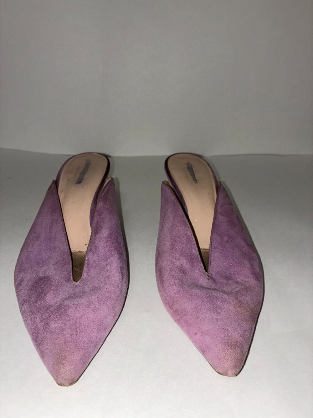 Kate Spade Lavender Suede Pointed Toe Mules Size 8.5